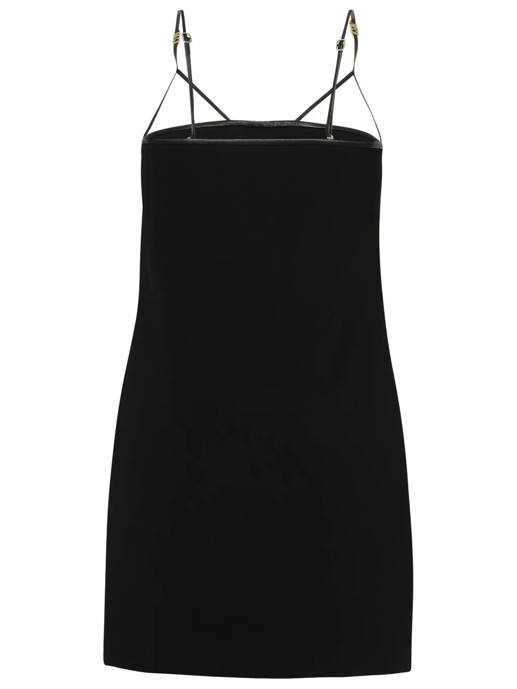 Logo Plaque Cut-Out Strappy Mini Dress