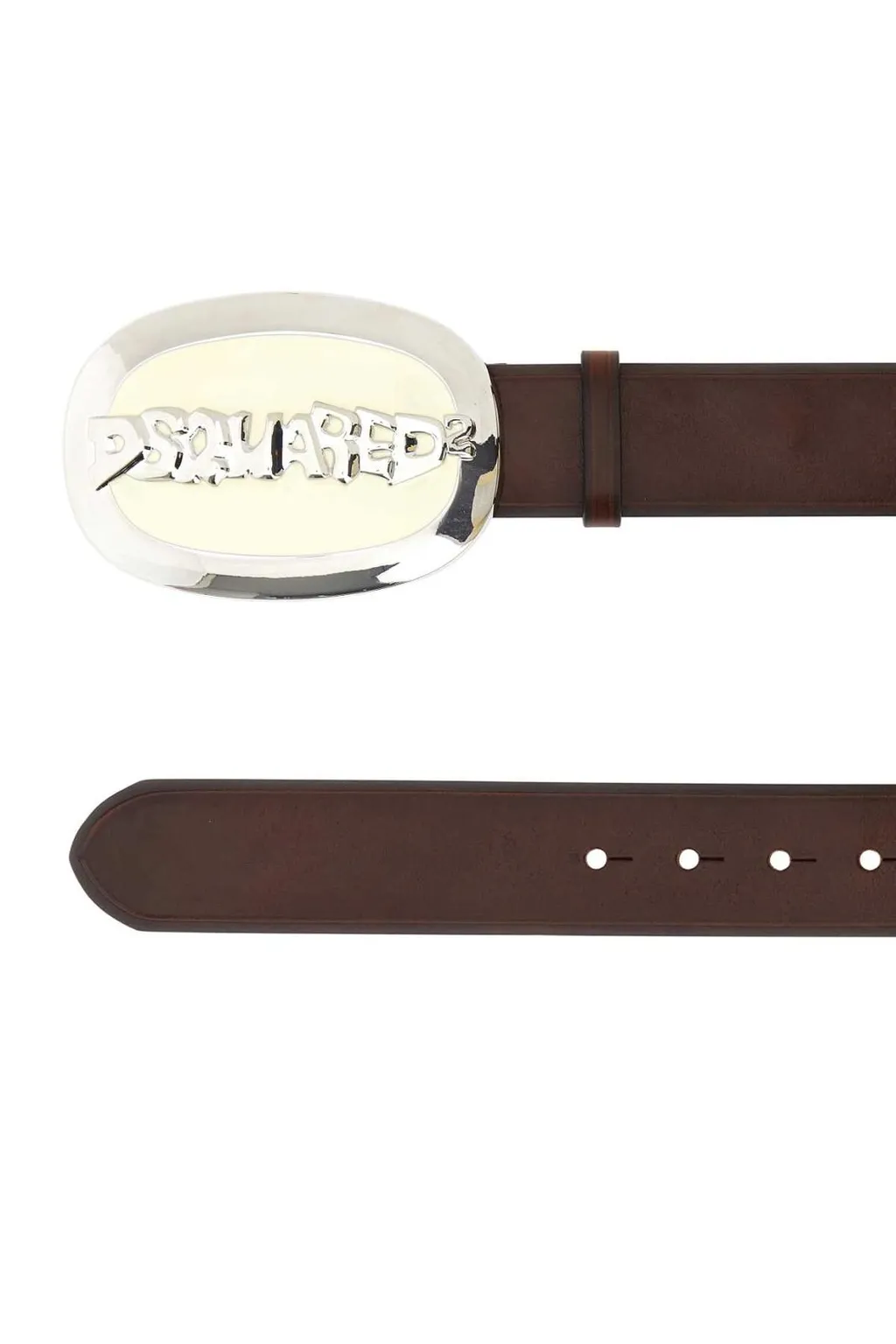 Logo Plaque Buckled Belt