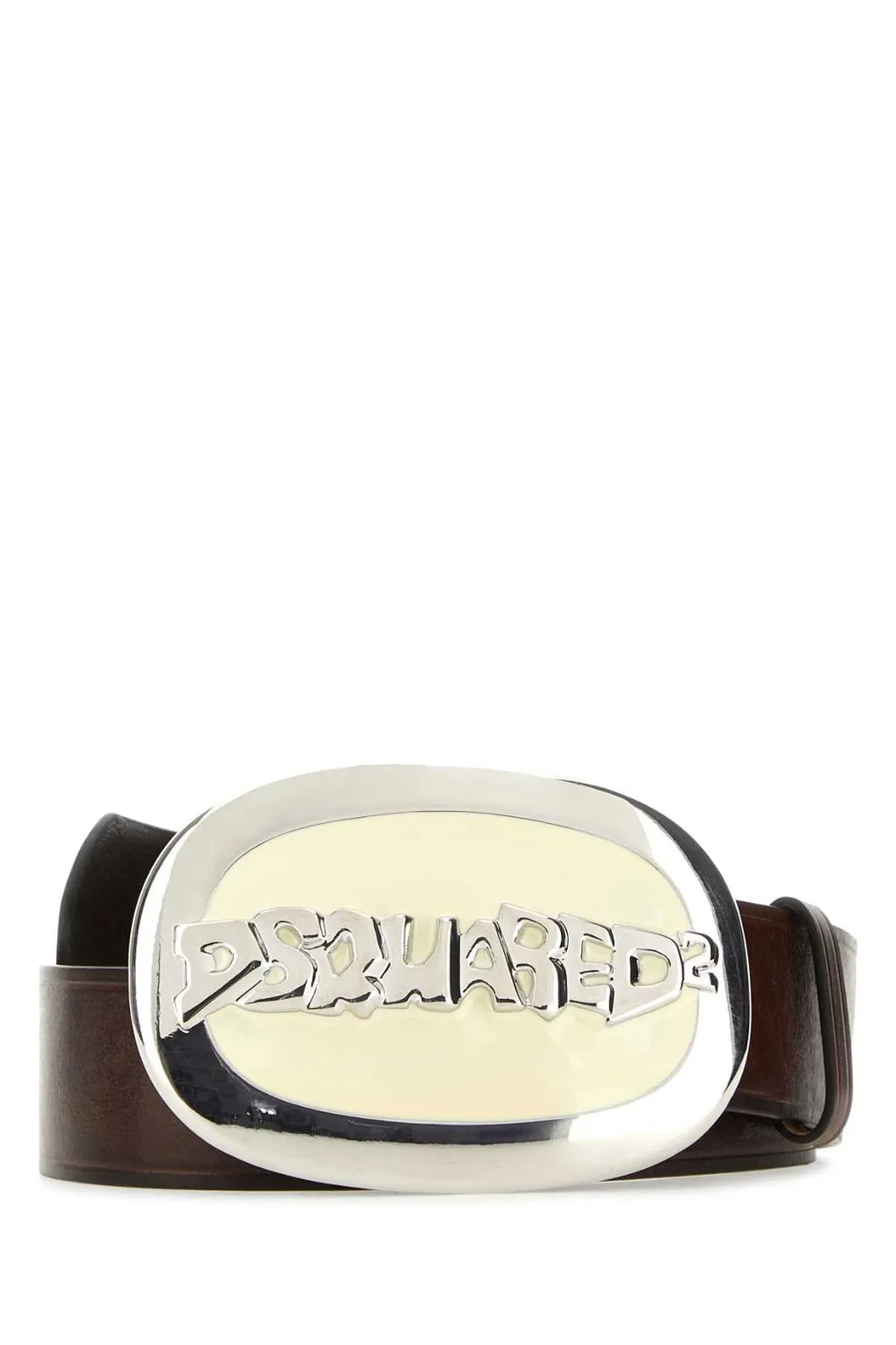 Logo Plaque Buckled Belt
