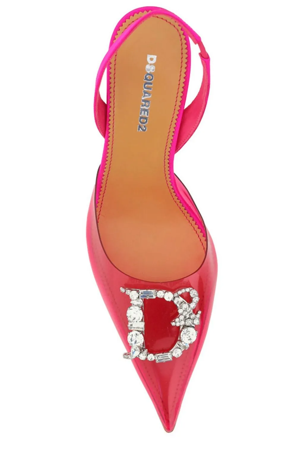 Logo Embellished Pointed Toe Pumps