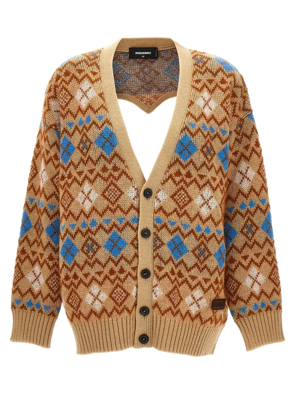Heart Vintage Shetland Knitted Cardigan