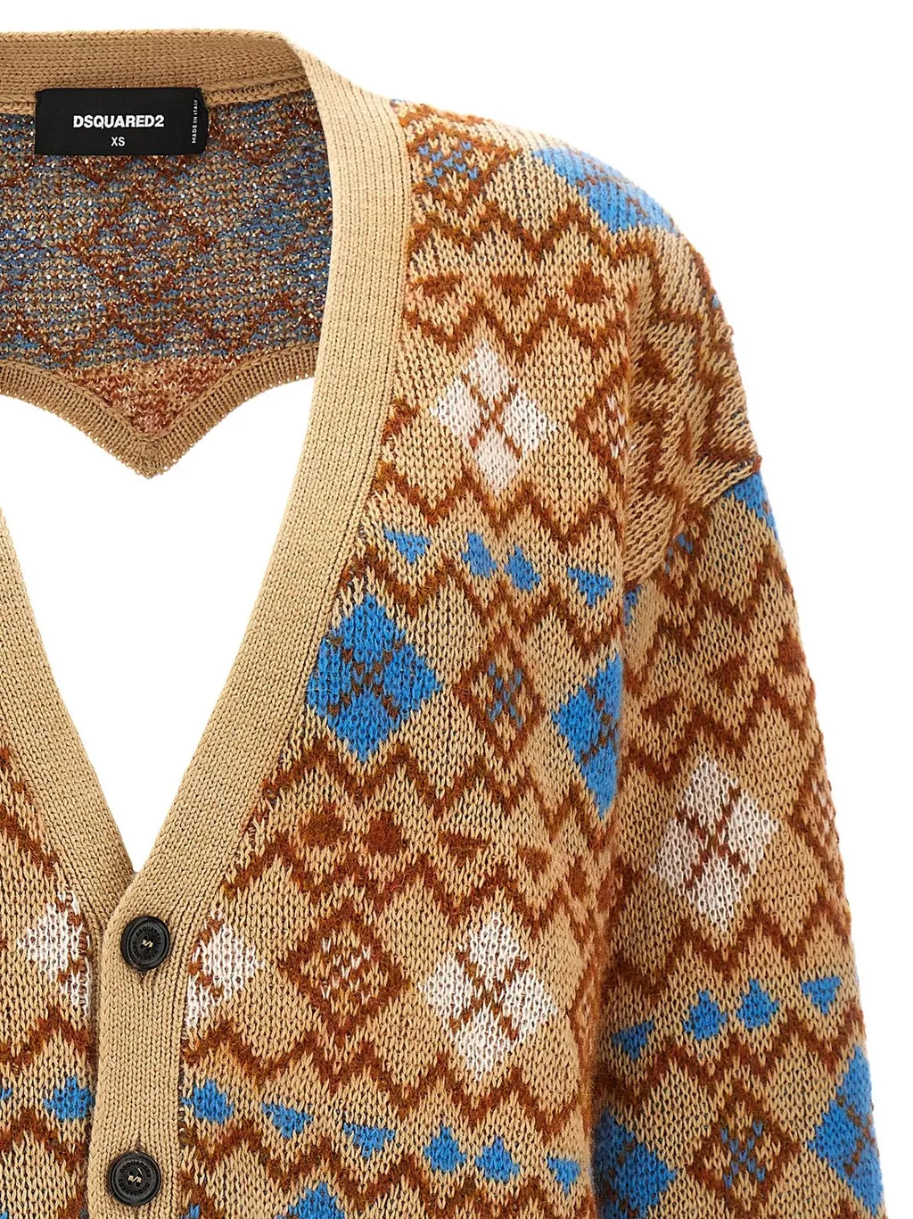 Heart Vintage Shetland Knitted Cardigan