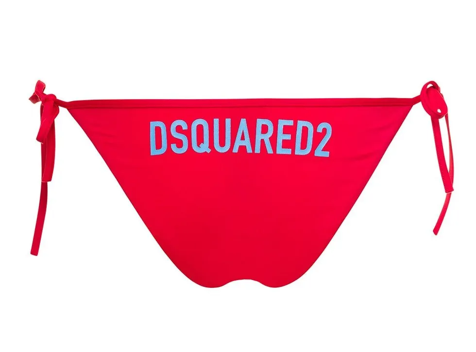 Logo Printed Side-Tied Bikini Bottom
