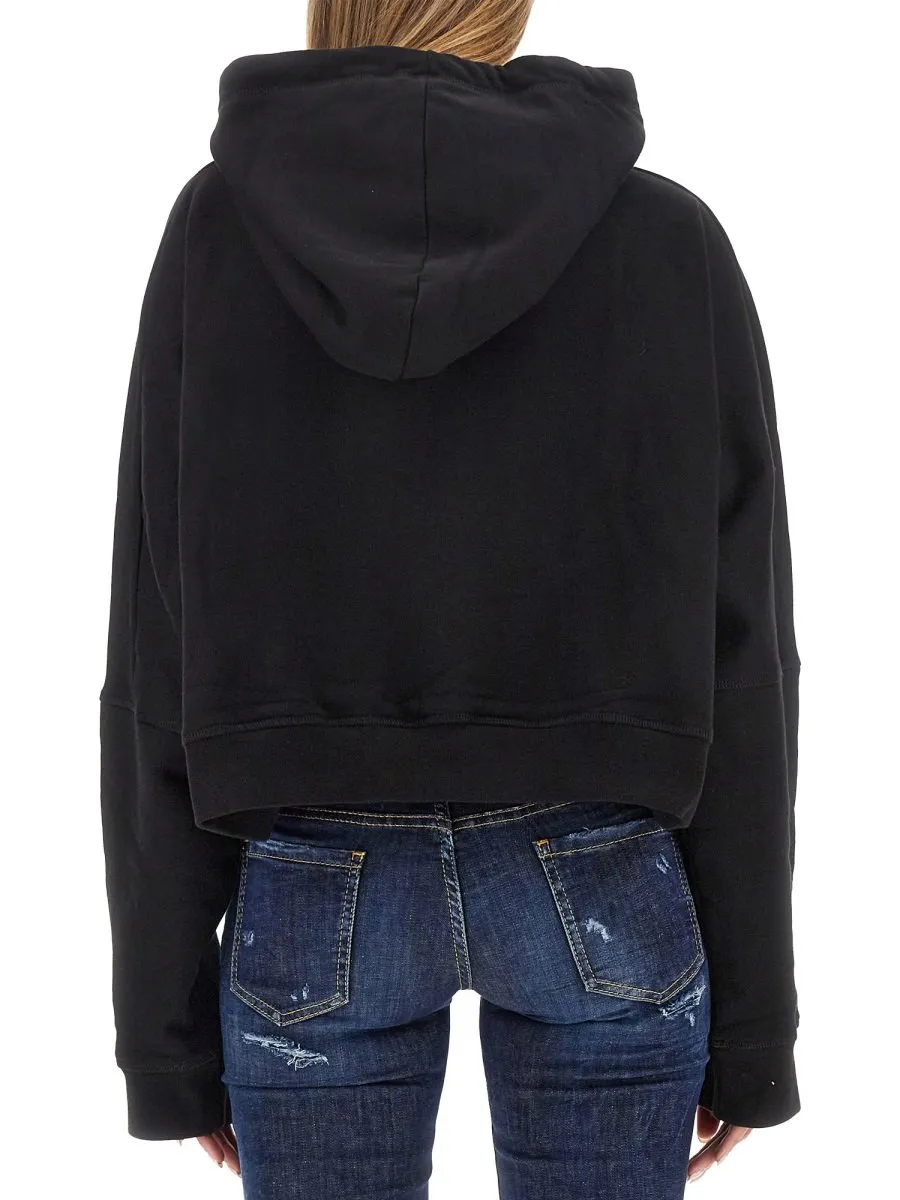Logo Printed Drawstring Hoodie