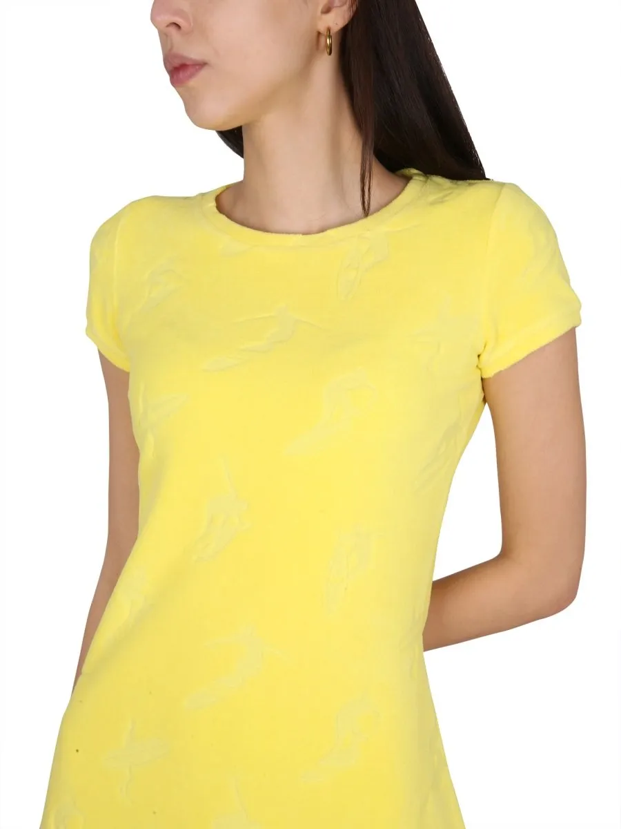 Round-Neck Flared Mini Dress