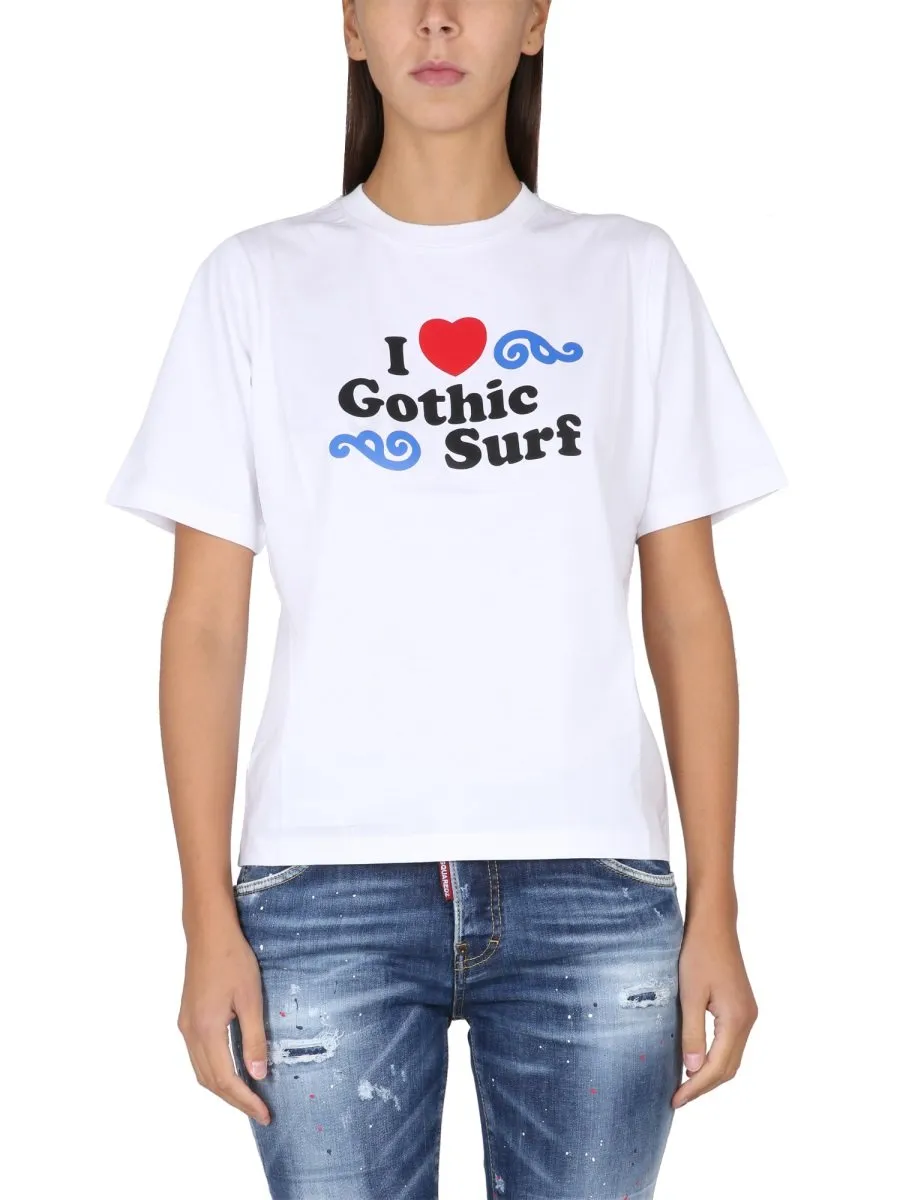Graphic-Printed Short-Sleeved Crewneck T-Shirt