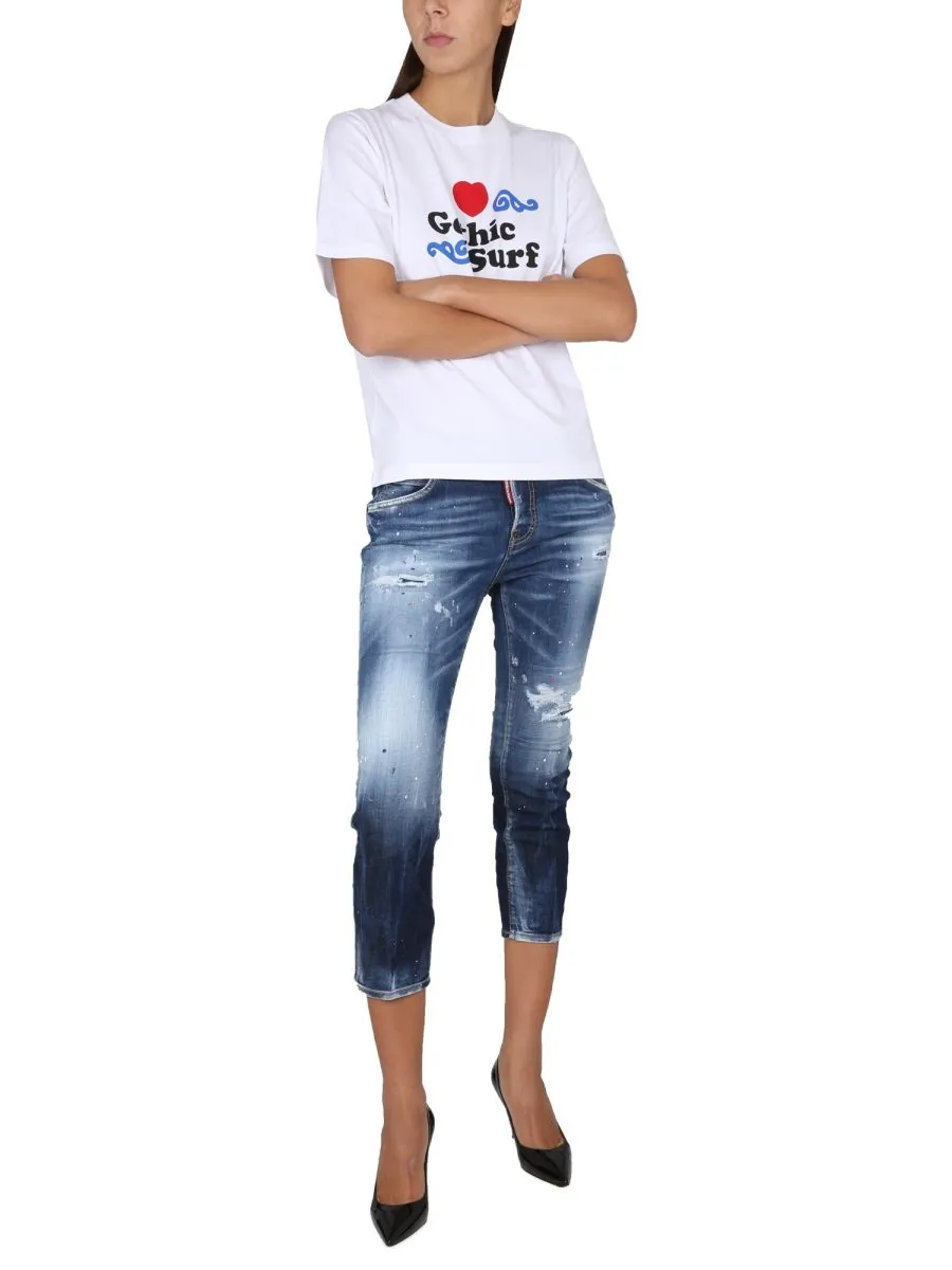 Graphic-Printed Short-Sleeved Crewneck T-Shirt