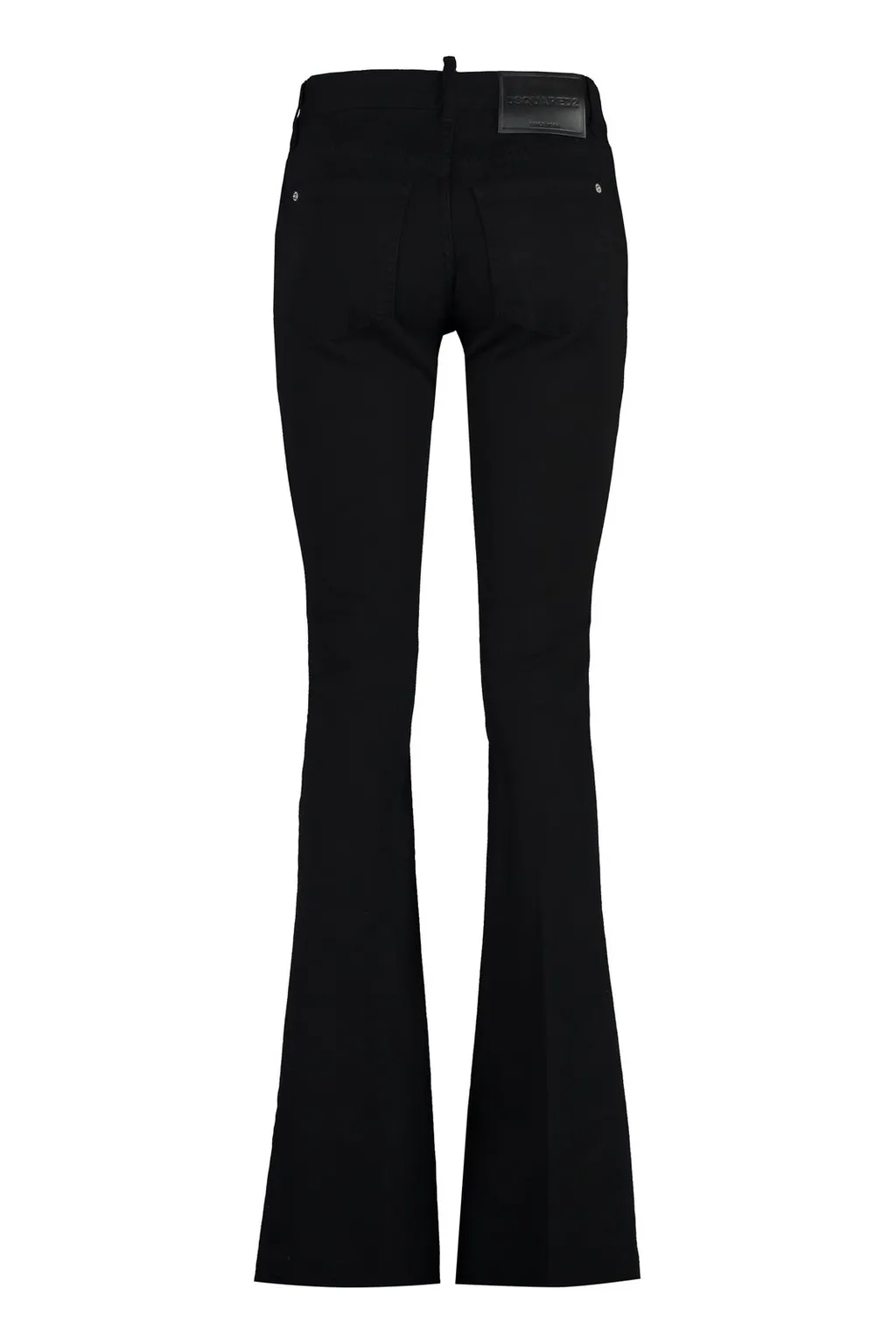 Low-Rise Logo Patch Flared Jeans