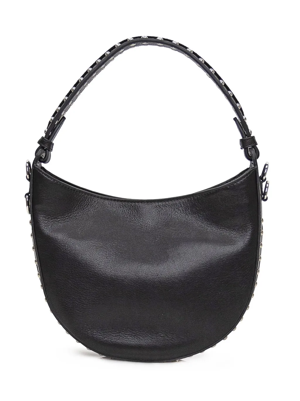 Stud-Embellished Handle Zipped Tote Bag