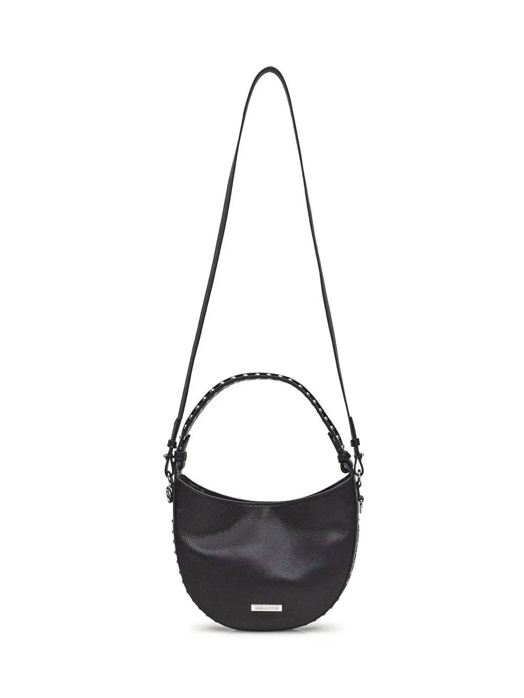 Stud-Embellished Handle Zipped Tote Bag