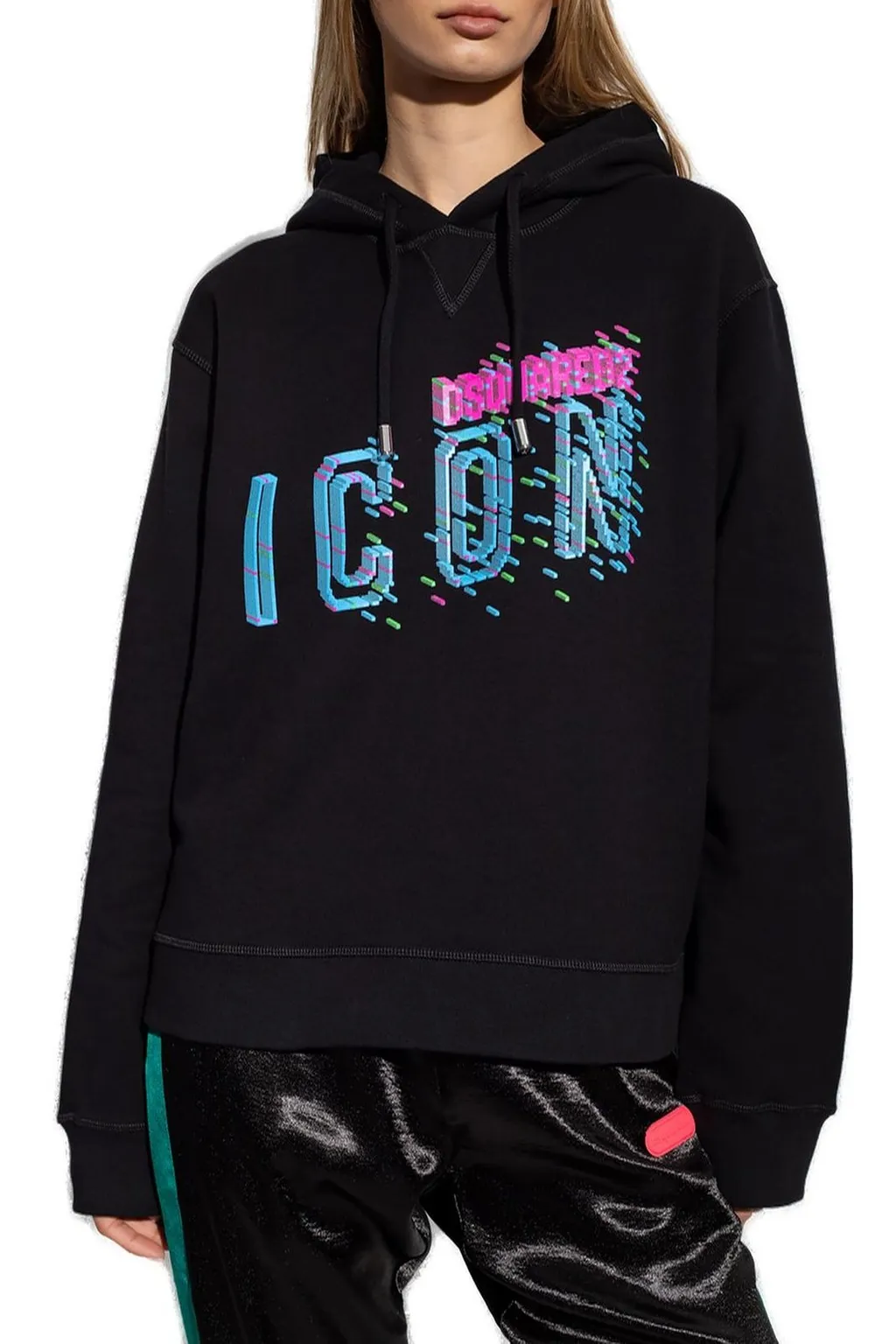 Logo Printed Long-Sleeved Hoodie