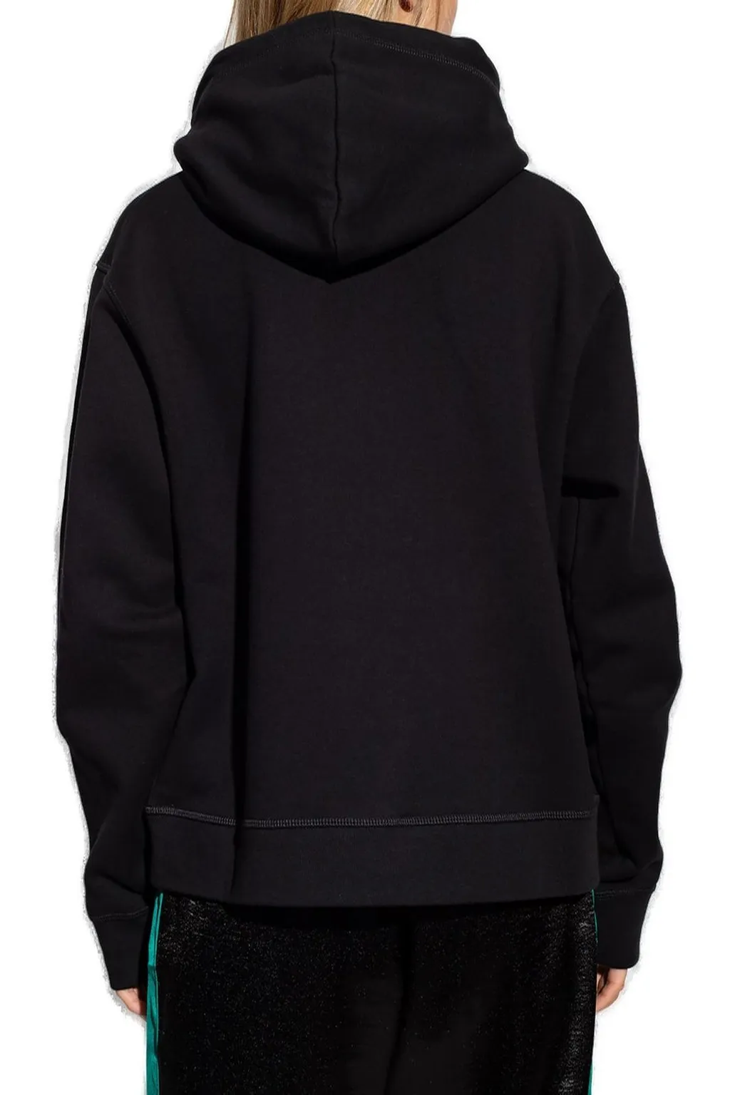 Logo Printed Long-Sleeved Hoodie