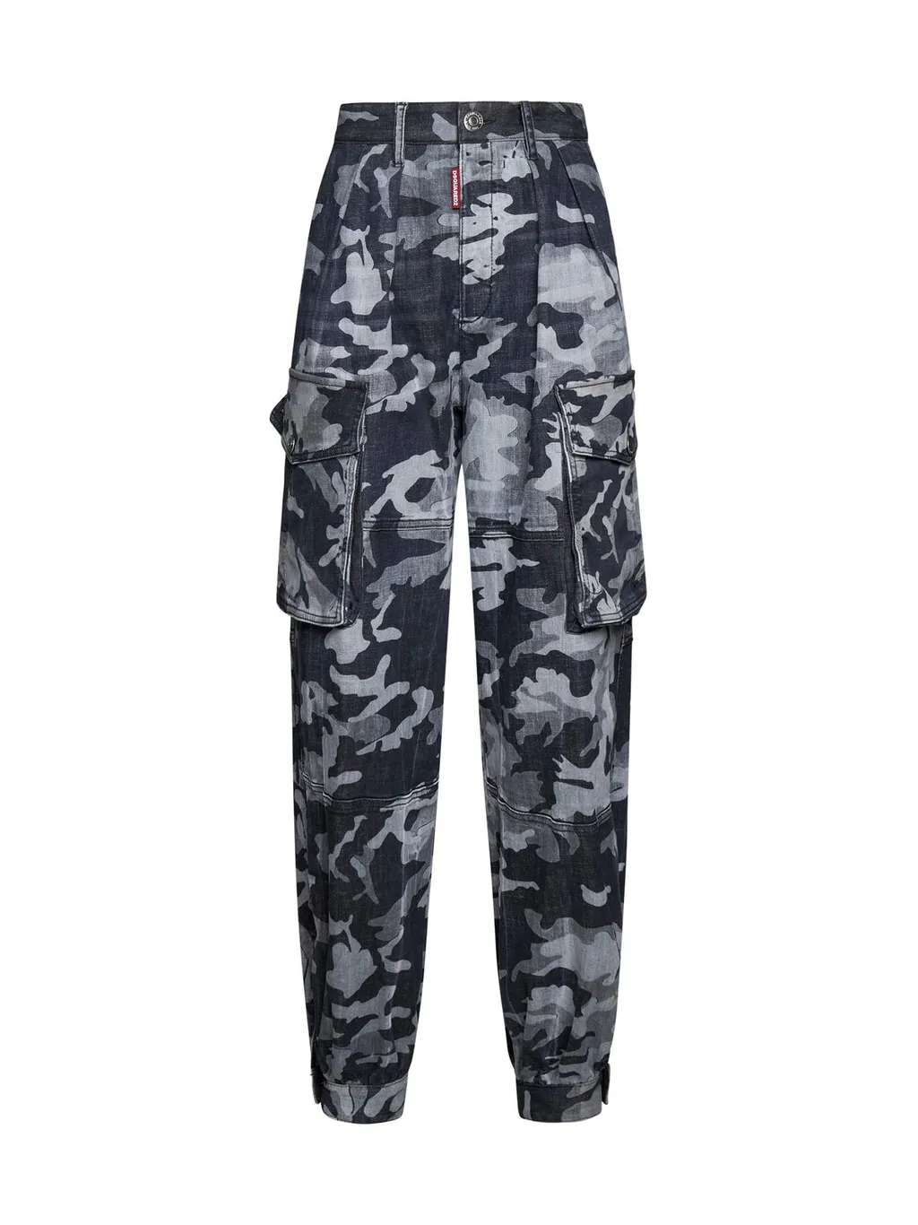 Camouflage-Print High Waist Tousers