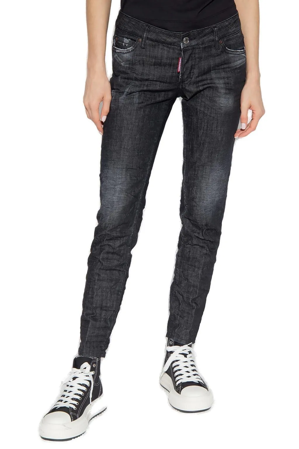 Straight-Leg Distressed Jeans
