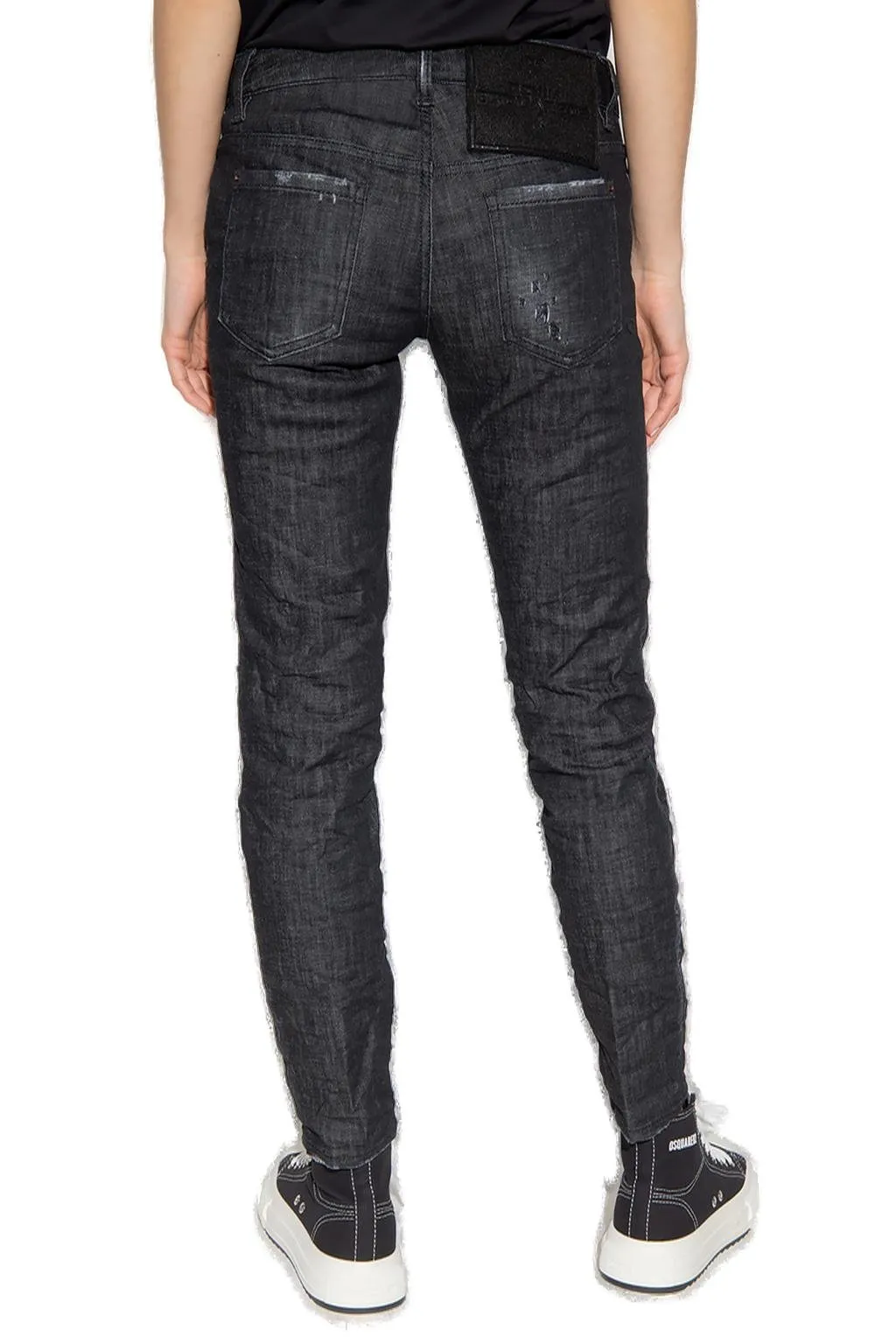 Straight-Leg Distressed Jeans