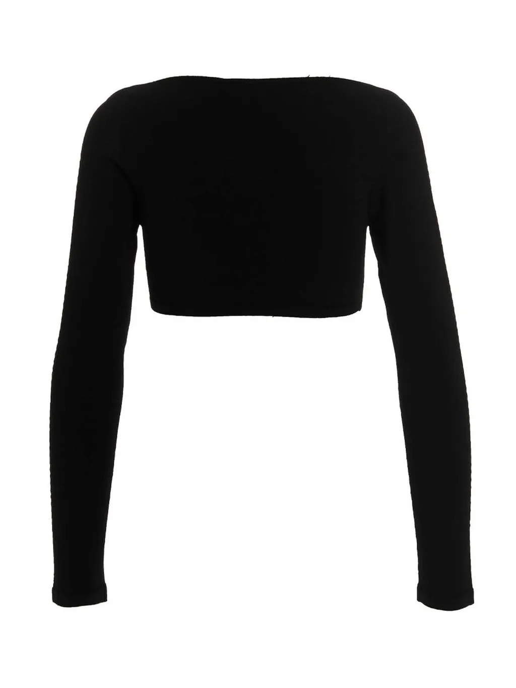 Cropped Square-Neck Knitted Top