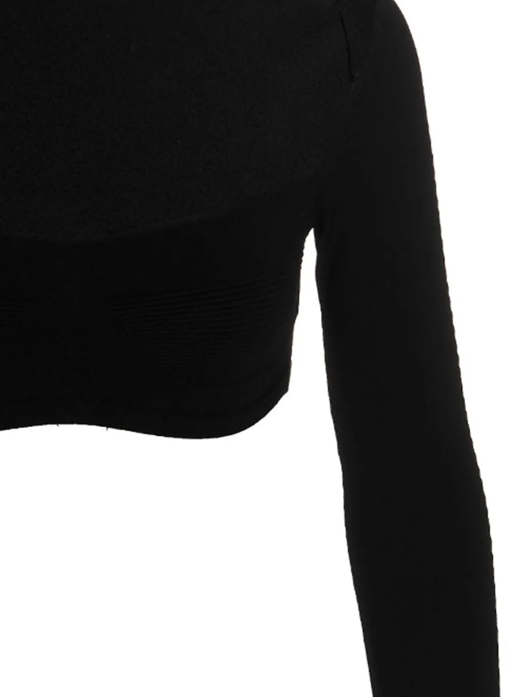 Cropped Square-Neck Knitted Top