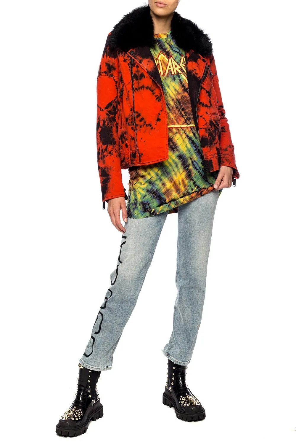 Logo Printed Crewneck Long T-Shirt