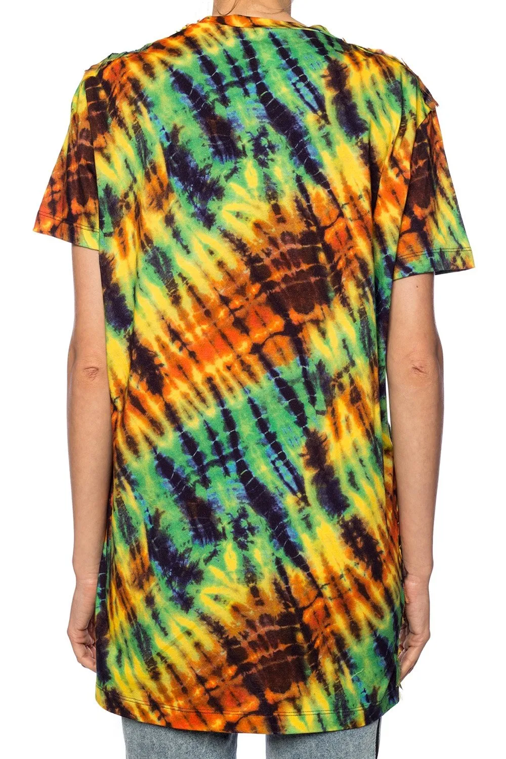 Logo Printed Crewneck Long T-Shirt