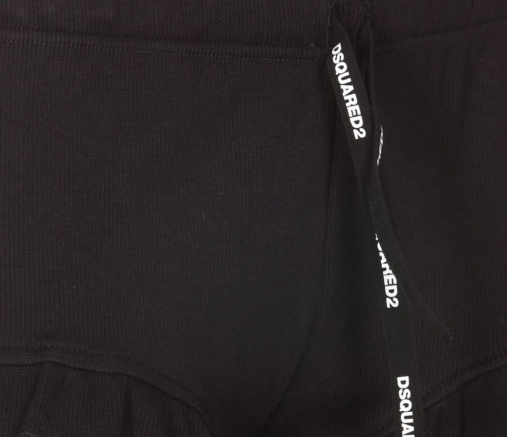 Bow Detailed Ribbed Knit Shorts