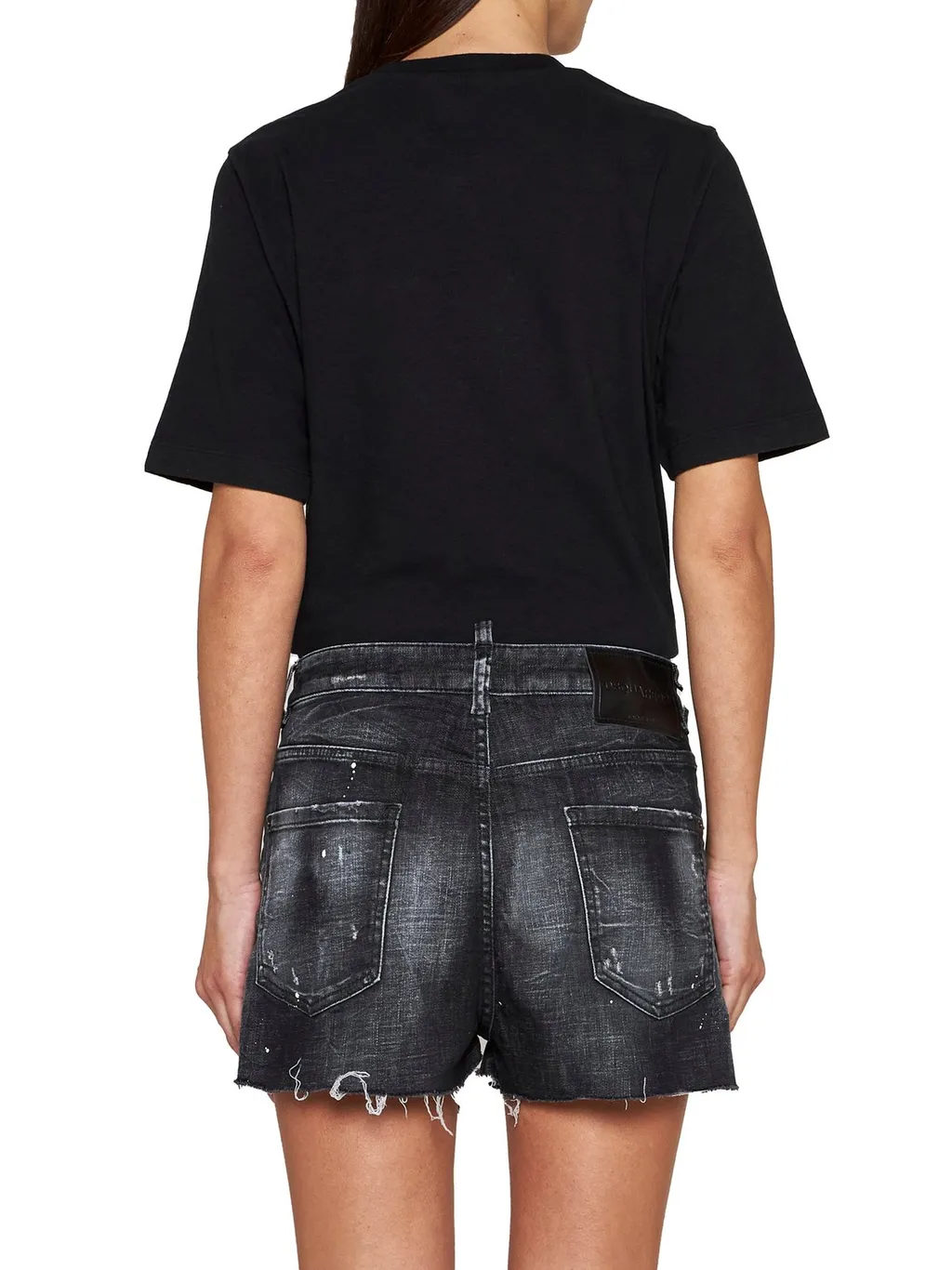 Distressed Denim Shorts
