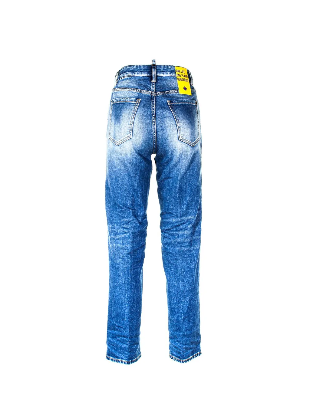 Stonewashed Straight Leg Jeans