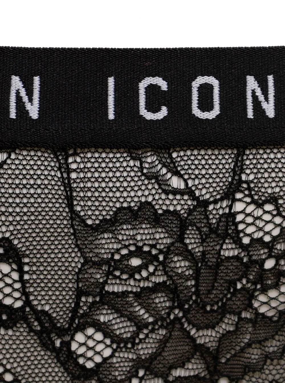 Logo Printed Lace Detailed Briefs