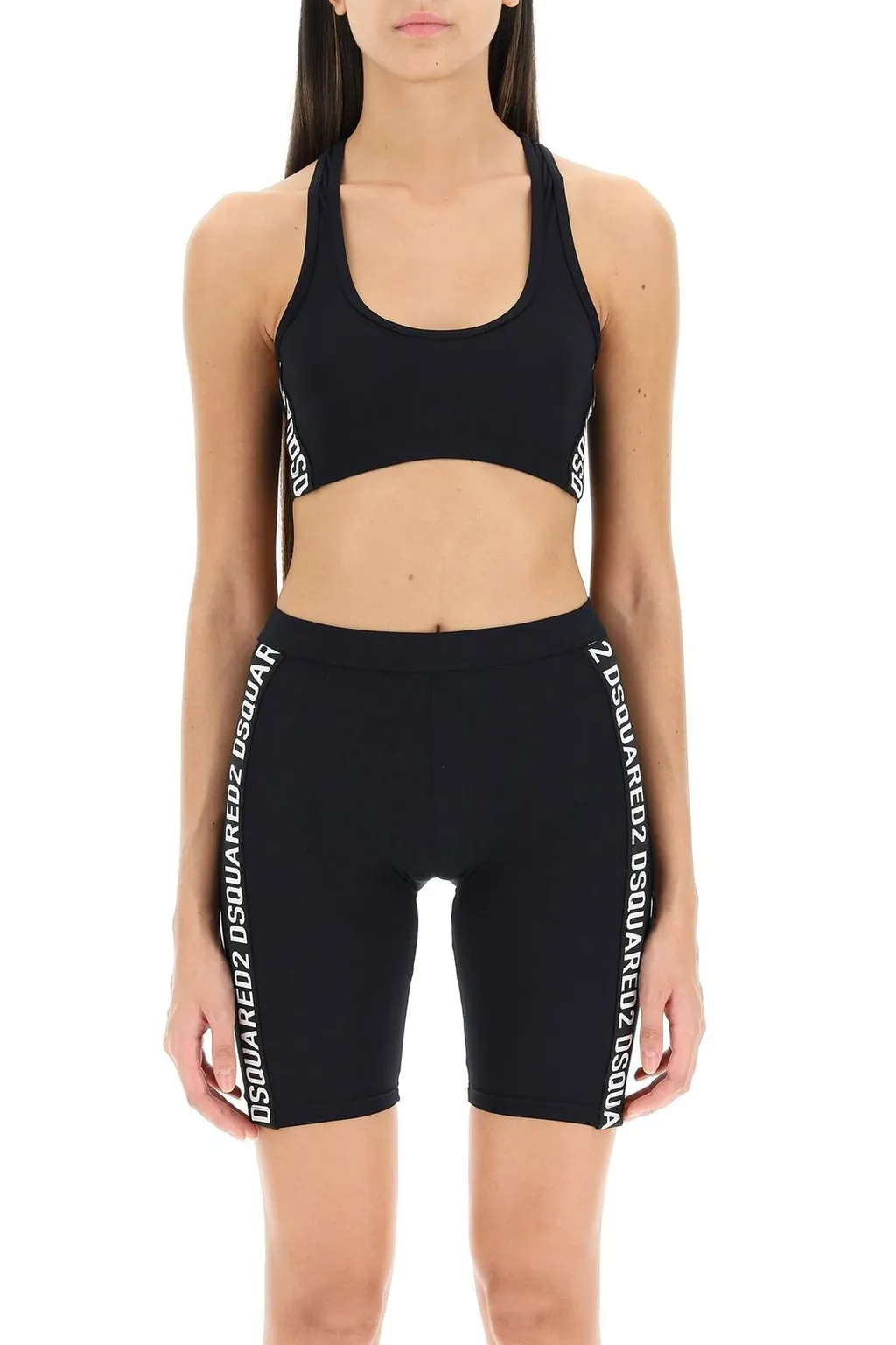 Logo Detailed Cropped Sports Bra