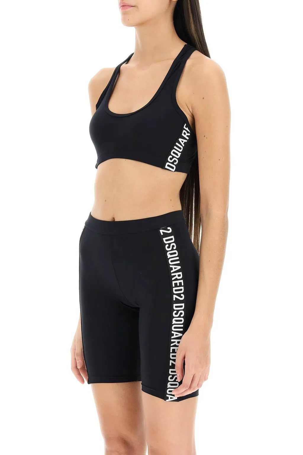 Logo Detailed Cropped Sports Bra