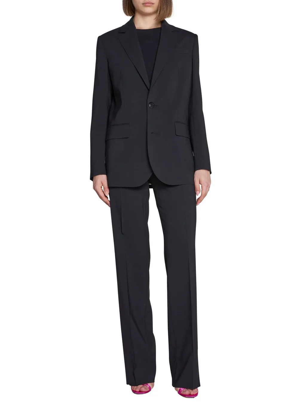 Single-Breasted Wide-Leg Suit