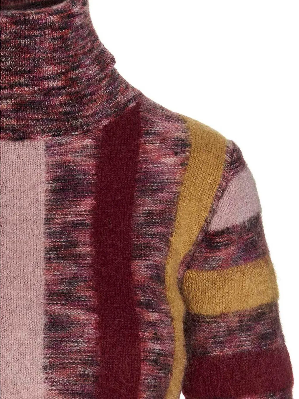 Striped Cropped Turtle Neck Jumper