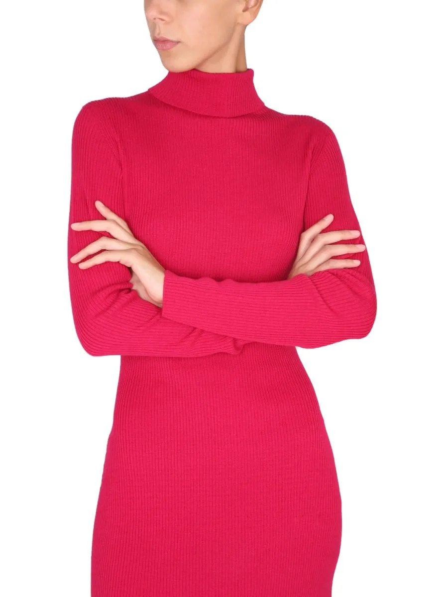 Turtleneck Knit Mini Dress