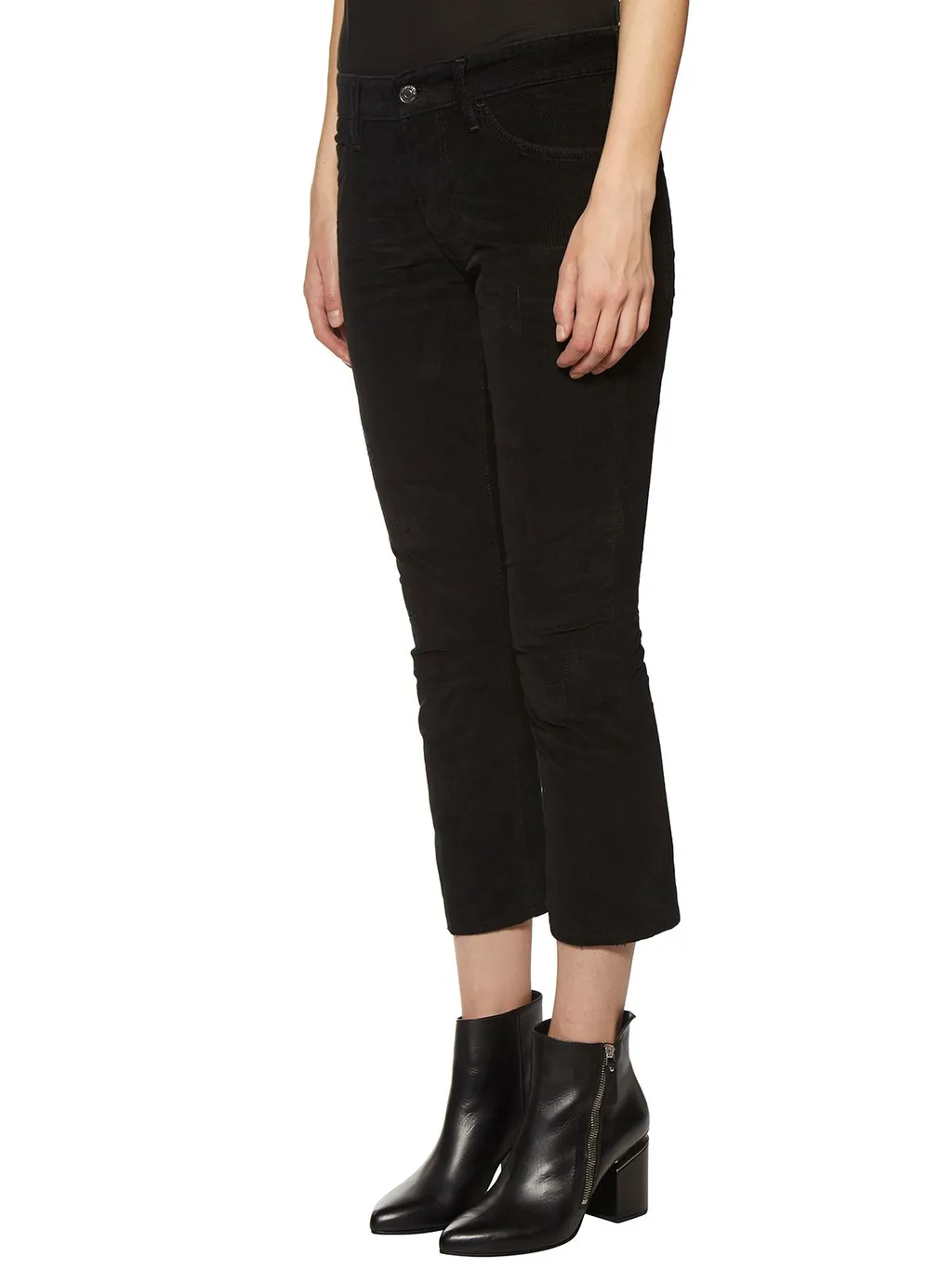 Logo Patch Cropped Jeans