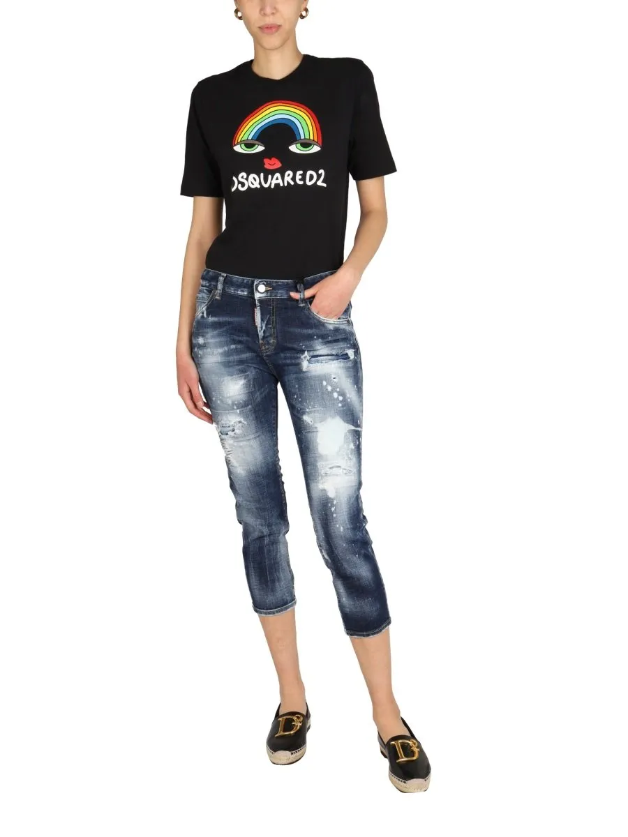 Rainbow Printed Crewneck T-Shirt