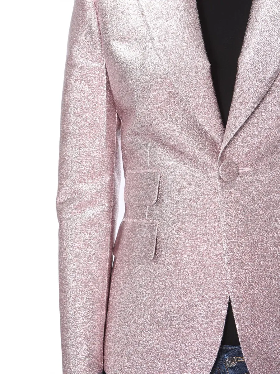 Glitter Detail Single Breasted Blazer