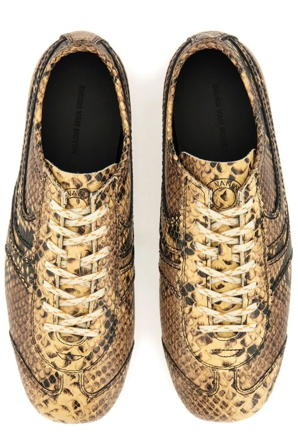 Embossed Lace-Up Sneakers