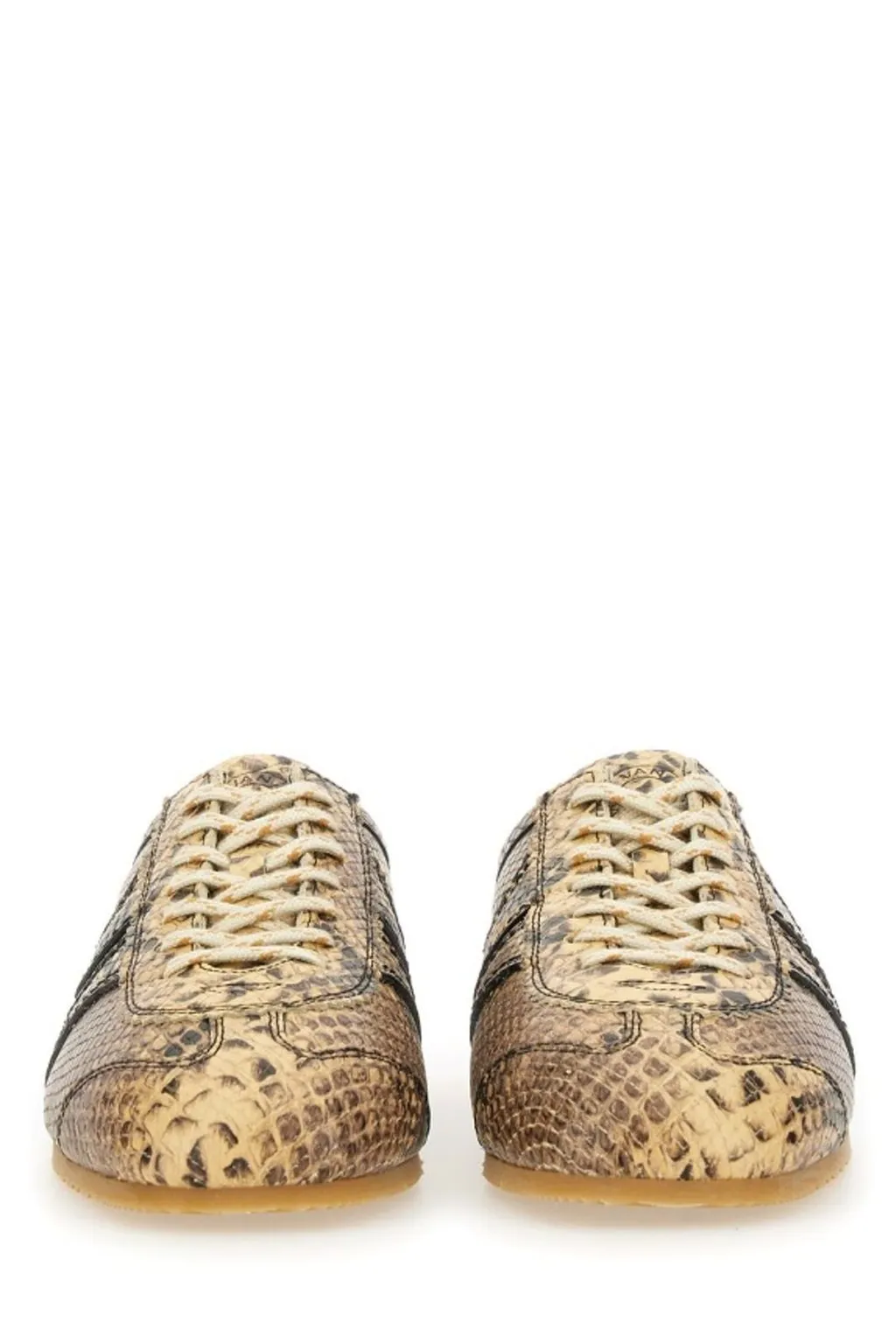 Embossed Lace-Up Sneakers