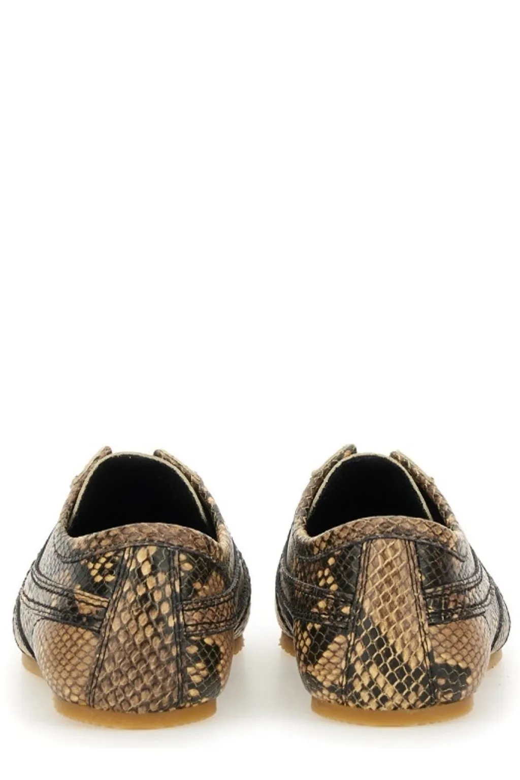 Embossed Lace-Up Sneakers