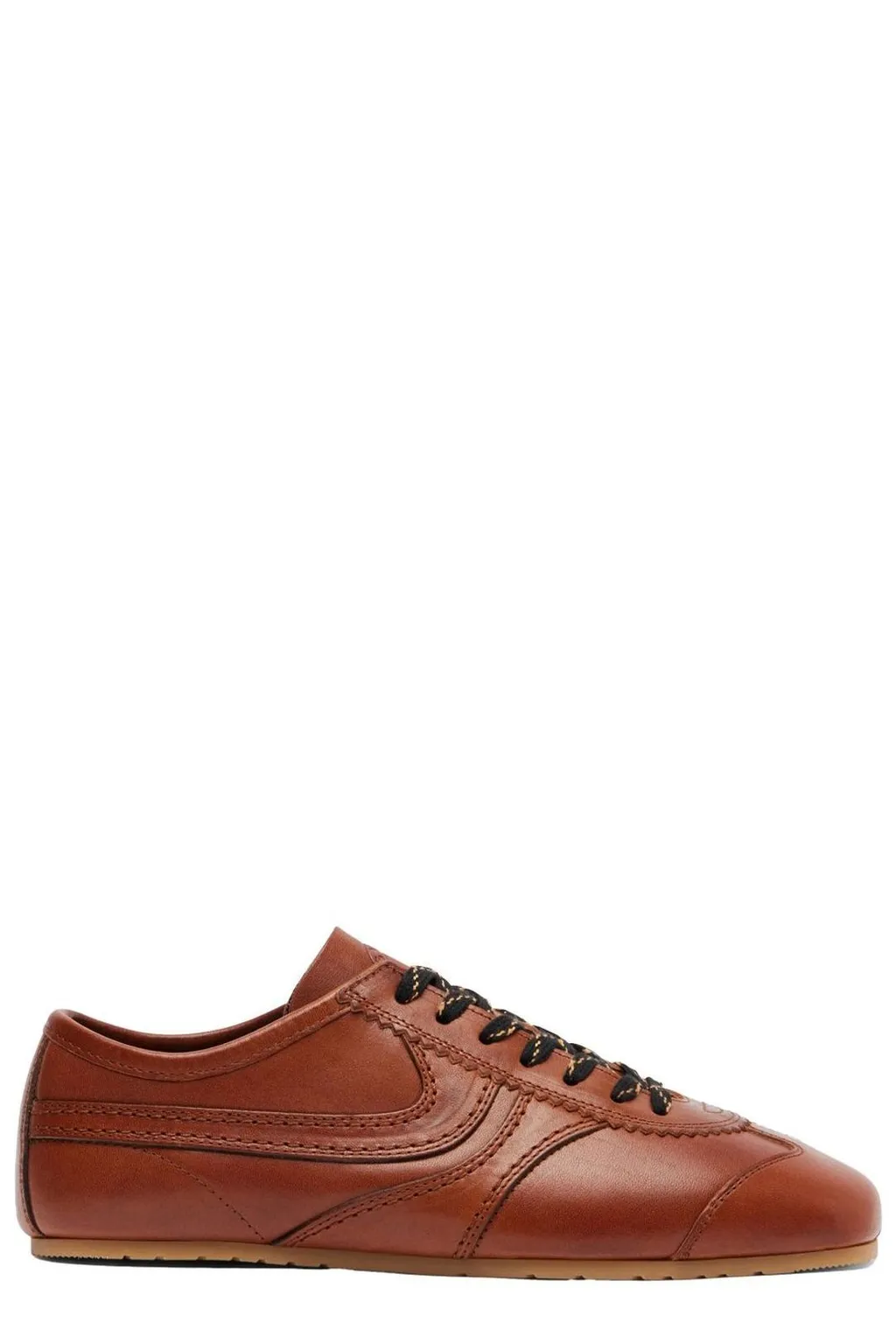 Almond Toe Lace-Up Sneakers