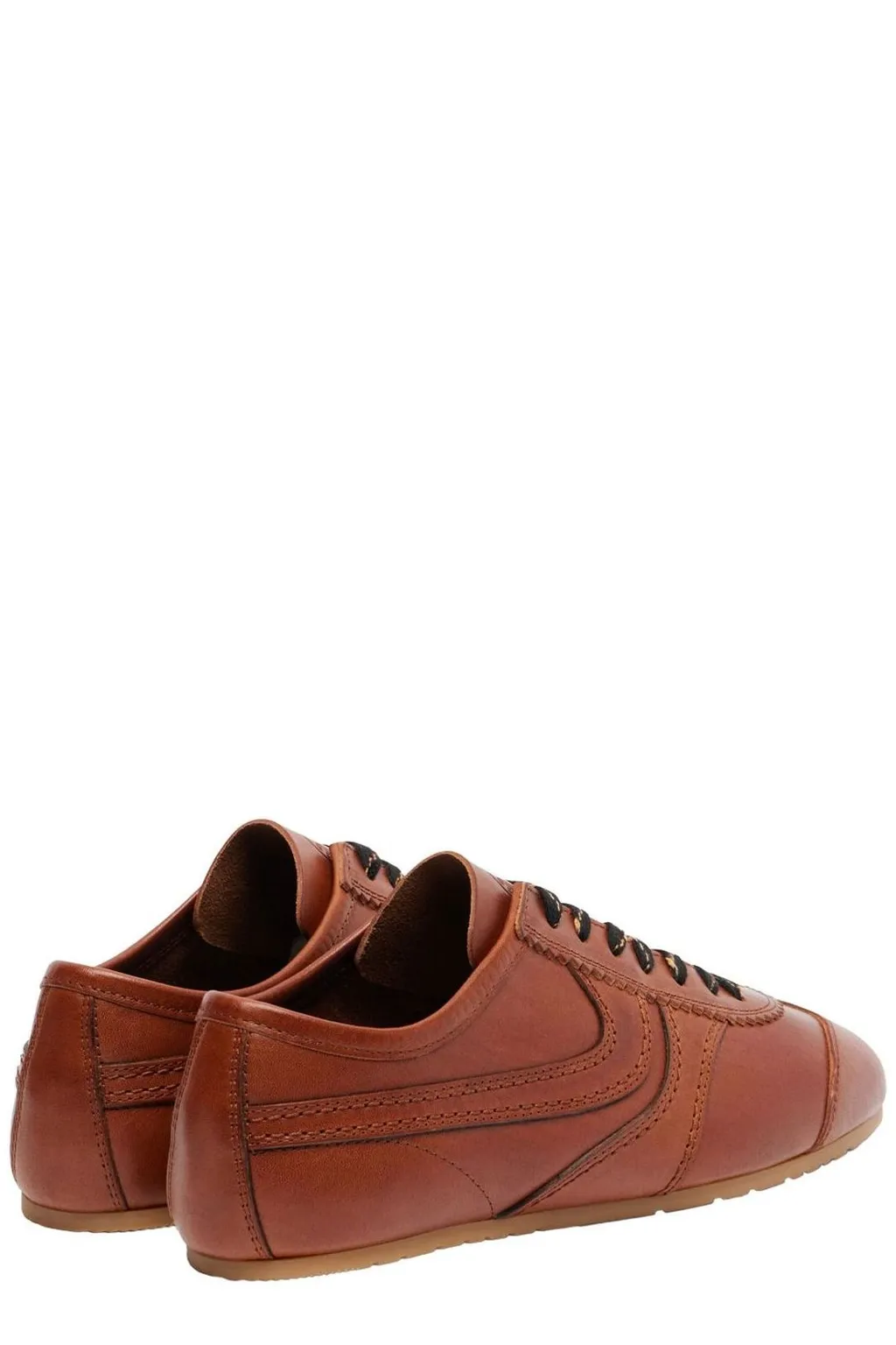 Almond Toe Lace-Up Sneakers