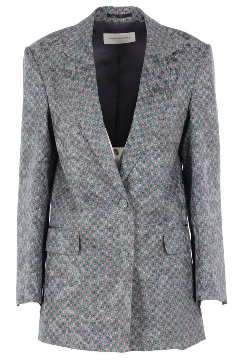 Patterned Single-Breasted Jacket