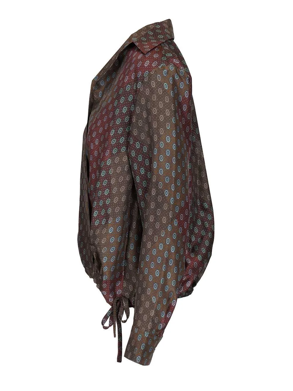 Drawstring Printed Shirt