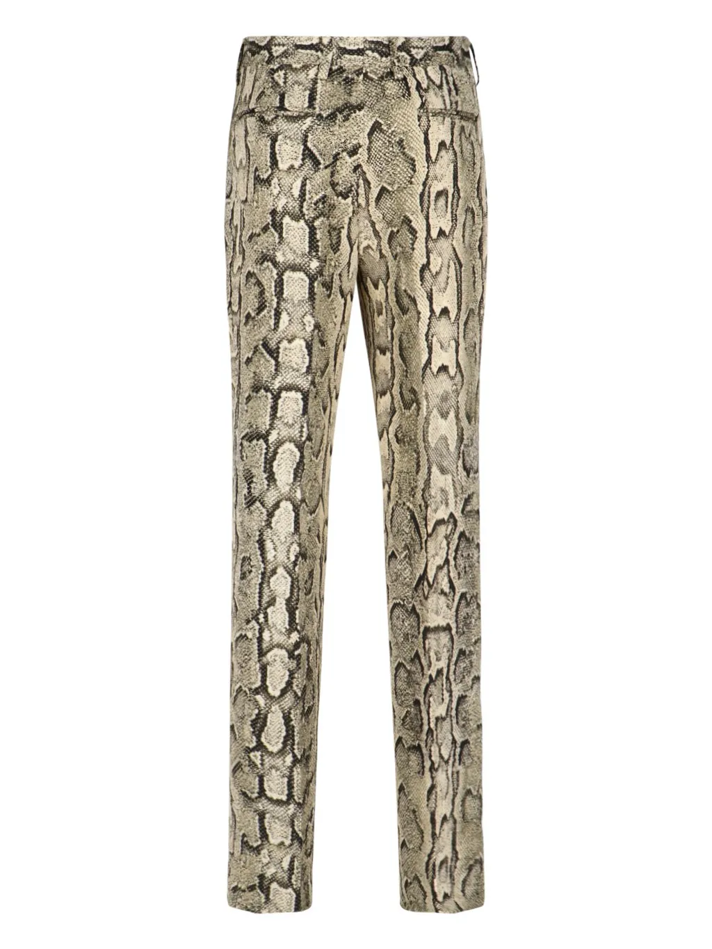 Printed High-Rise Trousers