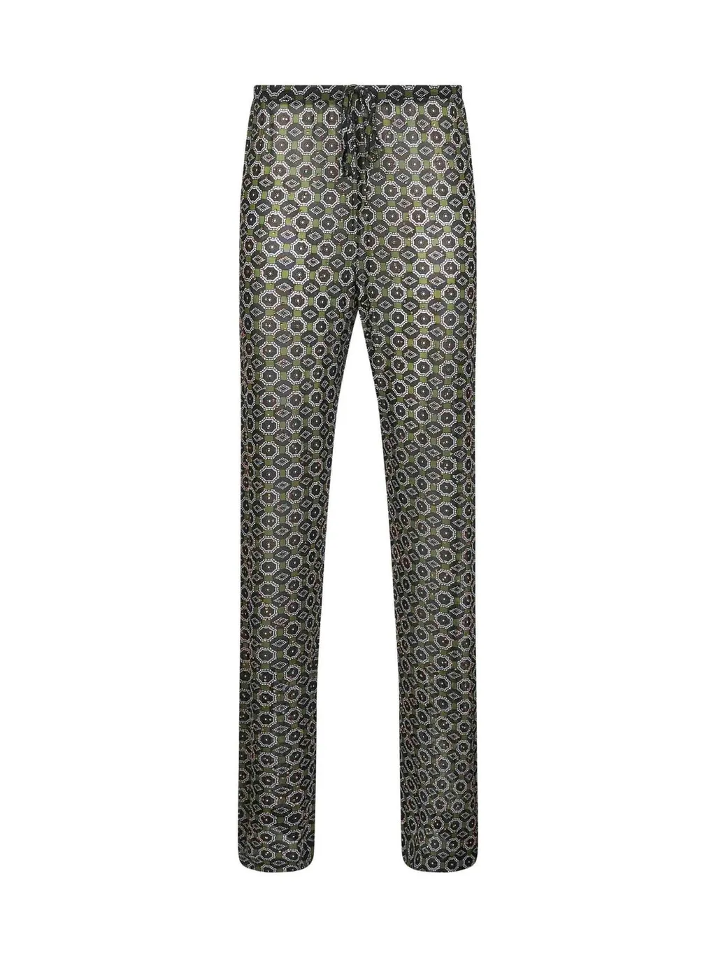 Patterned Drawstring Pants