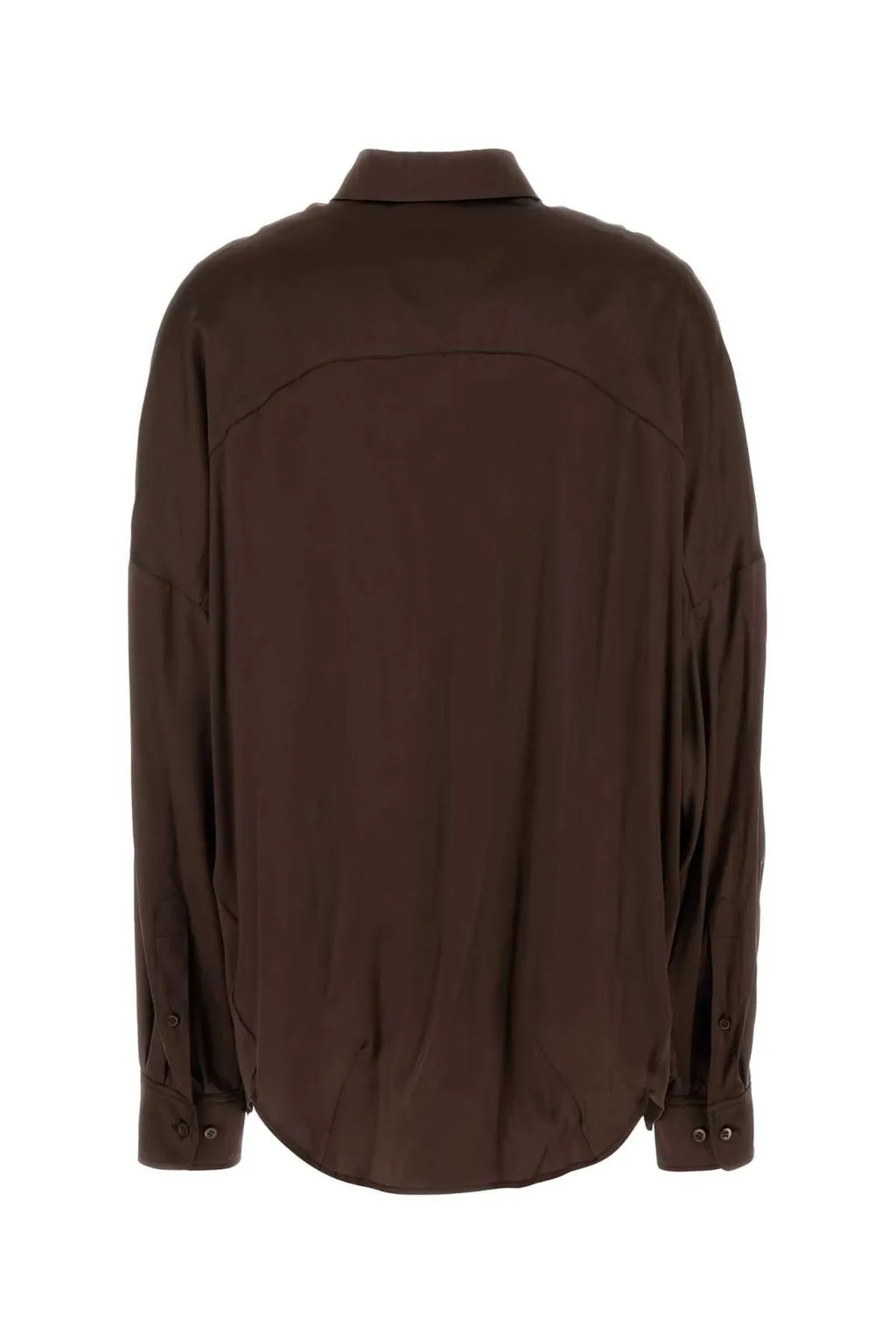 Long-Sleeved Satin Blouse