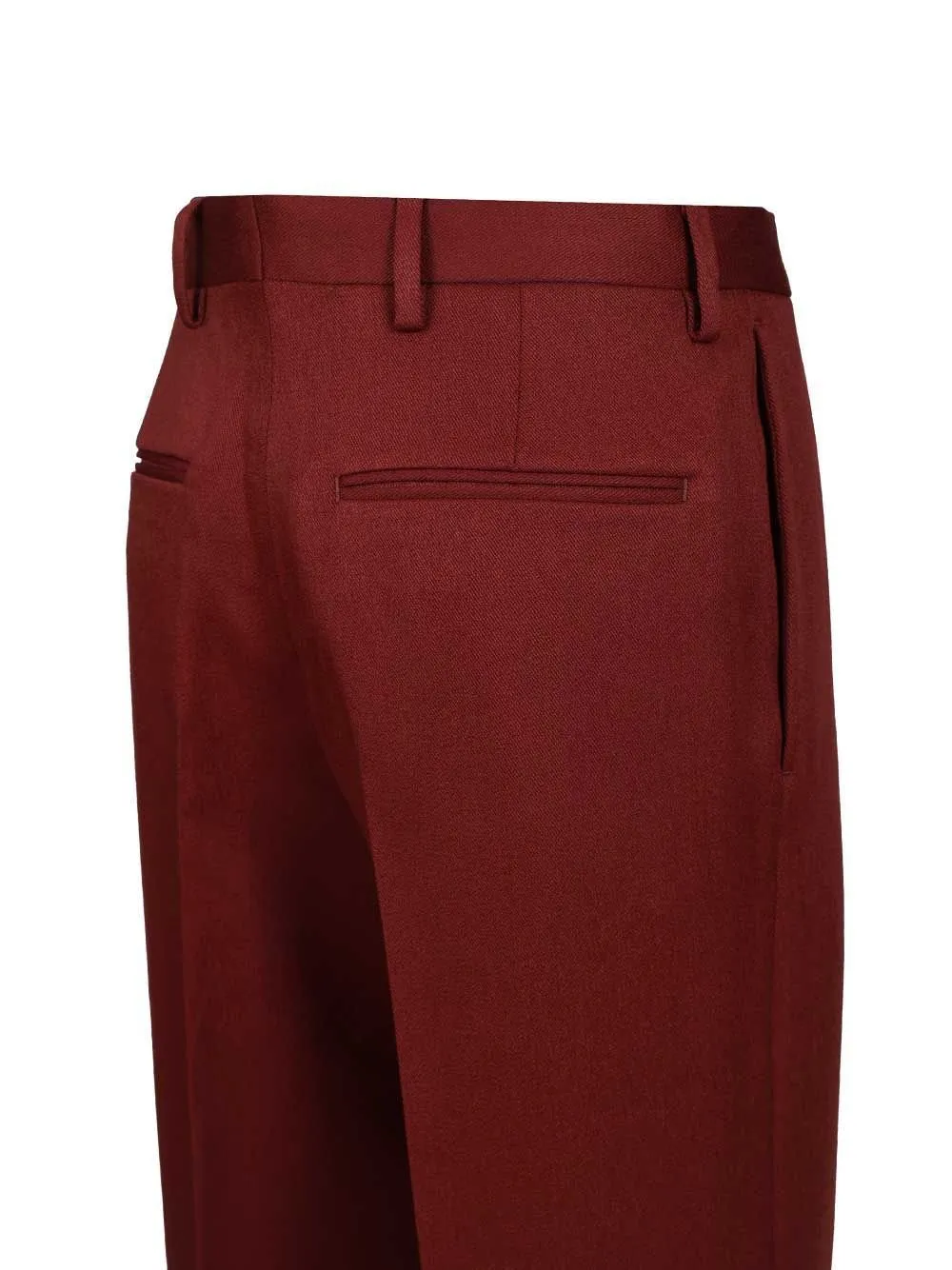 Straight-Leg Pleated Trousers