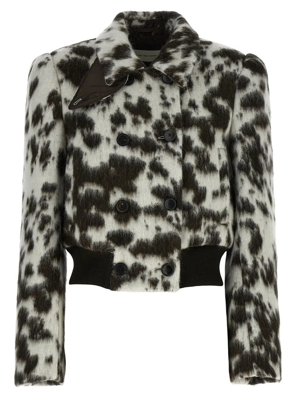 Vudy Animal Printed Cropped Coat