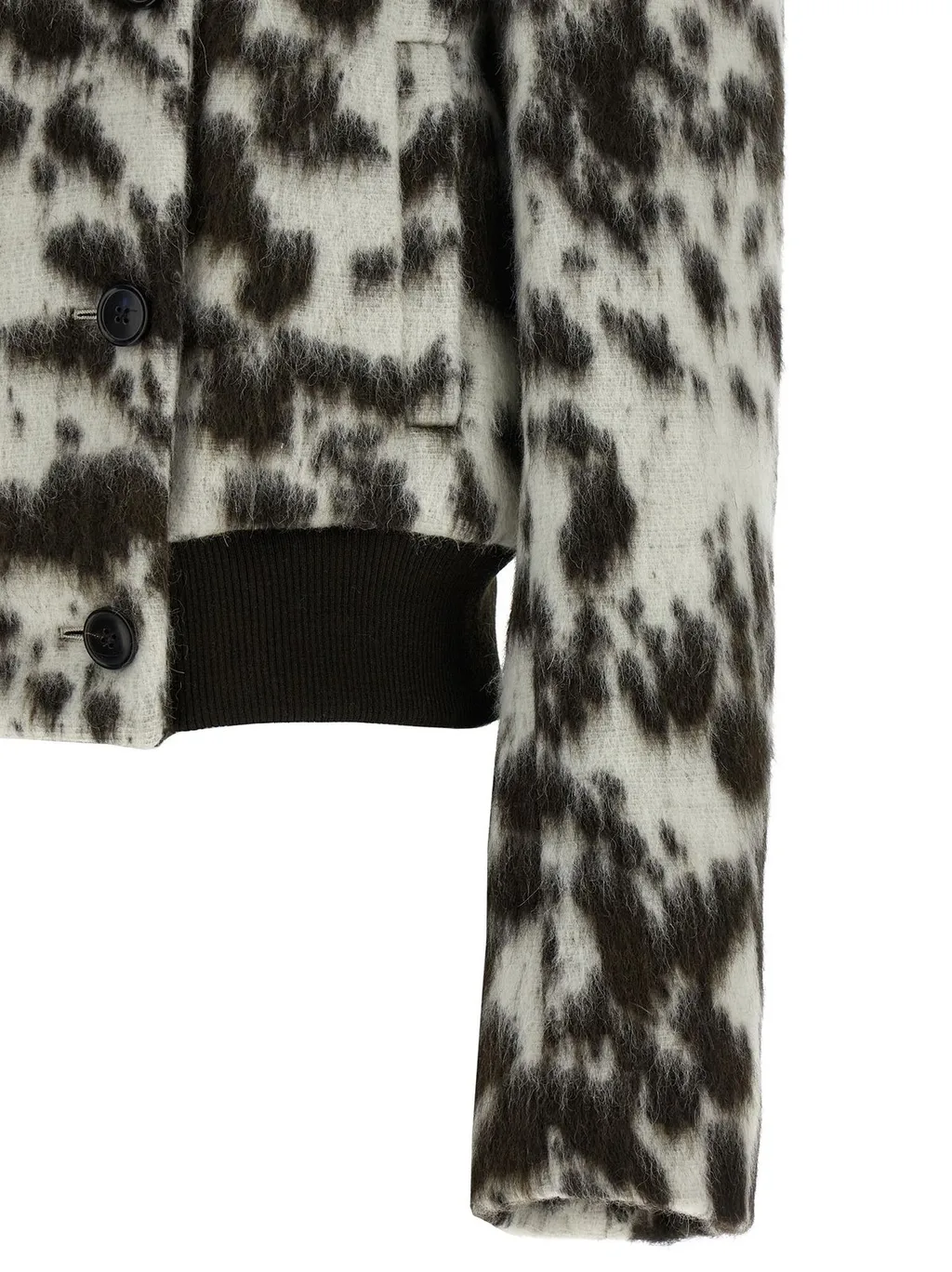Vudy Animal Printed Cropped Coat