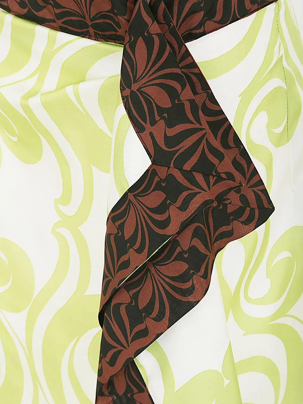 Abstract Printed Midi Skirt