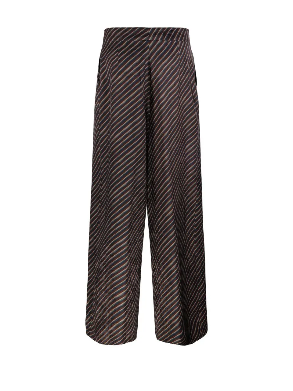 Striped Straight-Leg Trousers